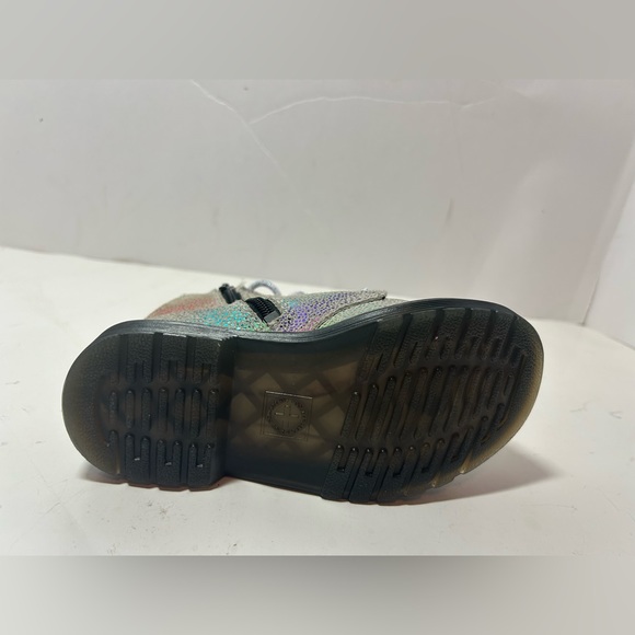 Dr. Martens 1460 Pascal T  Iridescent Rainbow Glitter Boots Girls  Kids Sz 9 - Picture 8 of 9